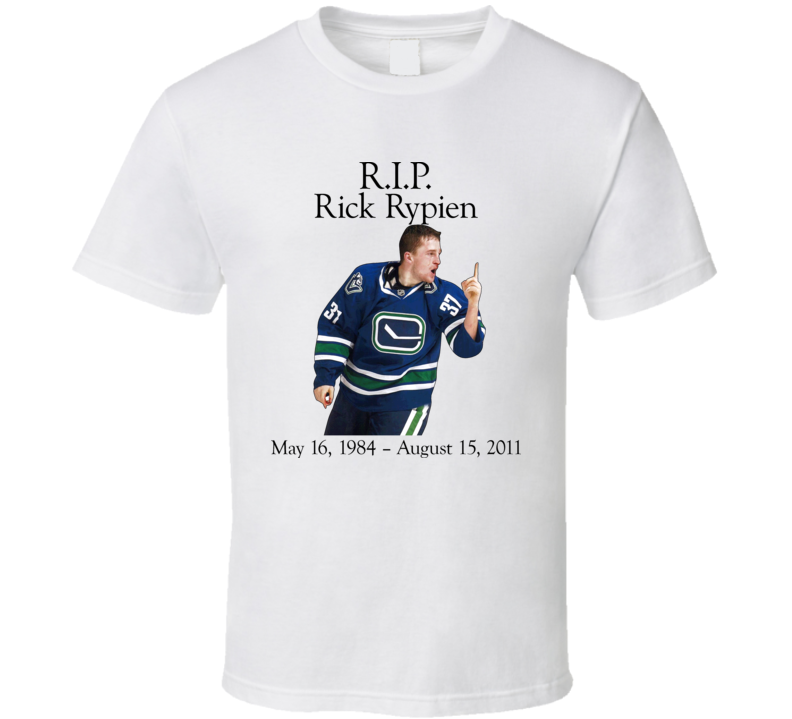 RIP Rick Rypien Winnipeg Jets 2011 Hockey T Shirt RIP Rick Rypien Winnipeg Jets 2011 Hockey T Shirt