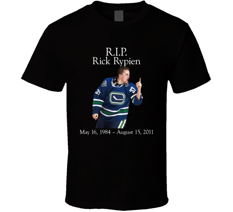 Rip Rick Rypien Winnipeg Jets 2011 Hockey Black T Shirt Rip Rick Rypien Winnipeg Jets 2011 Hockey Black T Shirt