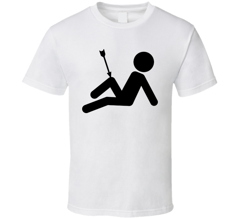 I Took An Arrow In The Knee Stick Figure Funny Game T Shirt