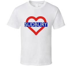 Love London Underground Tube Sudbury Heart Design England T Shirt 31555746