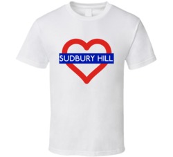 Love London Underground Tube Sudbury Hill Heart Design England T Shirt 31555747