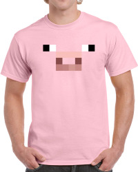 Minecraft Full Pig Face Pc Game T Shirt 34105257