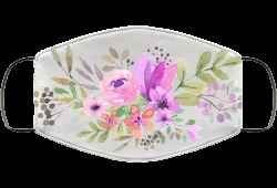Flower Design - Fixed Face Mask Cover 38014345