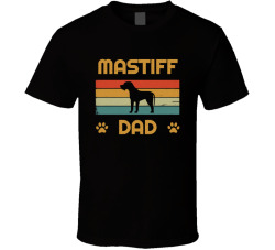 Mastiff Dad T Shirt Popular Dog Breed Fathers Day Gift Present For Men