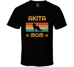 Akita Mom T Shirt Popular Dog Breed Mothers Day Gift Present For Women