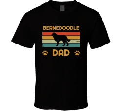 Bernedoodle Dad T Shirt Popular Dog Breed Fathers Day Gift Present For Men