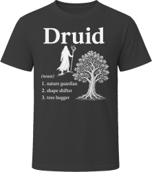 Druid Definition RPG Role Playing Game Nature Lover T Shirt