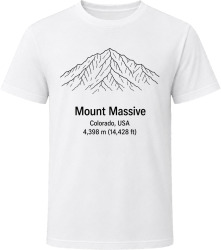 Mount Massive Colorado Outdoor Adventure T Shirt