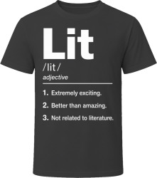 Lit Definition Funny Gen Z Gift T Shirt