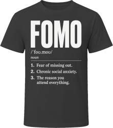 FOMO Definition Funny Gen Z Gift T Shirt