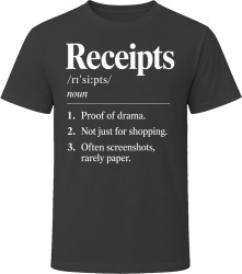 Receipts Definition Funny Gen Z Gift T Shirt