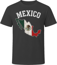 Mexico Flag Map Bold Travel Adventure Gift T Shirt