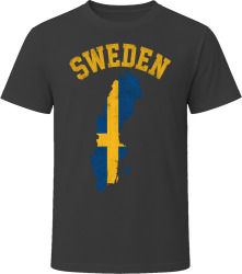 Sweden Flag Map Travel Enthusiast Souvenir T Shirt