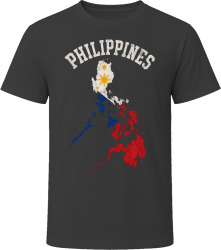 Philippines Flag Map Stylish Travel Adventure T Shirt