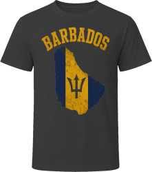 Barbados Flag Map Travel Adventure Gift T Shirt