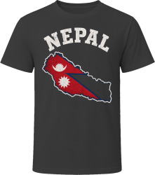 Nepal Flag Map Travel Adventure Gift T Shirt