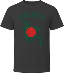 Bangladesh Flag Map Bold Tourist Adventure T Shirt