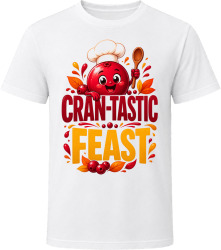 Cran-tastic Feast. Funny Thanksgiving Text T Shirt
