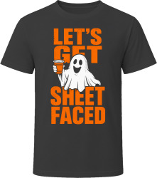 Let's Get Sheet Faced. Ghostly Party Vibe T Shirt