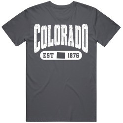 COLORADO Collegiate Arch. Vintage Varsity Athletic State Pride T Shirt