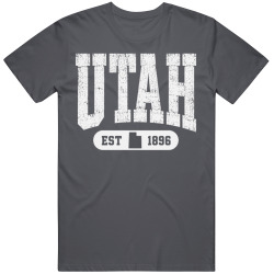 UTAH Collegiate Arch. Vintage Varsity Athletic State Pride T Shirt