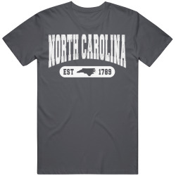 NORTH CAROLINA Collegiate Arch. Vintage Varsity Athletic State T Shirt