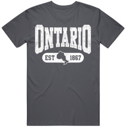 ONTARIO Collegiate Arch. Vintage Varsity Regional Pride T Shirt