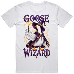 Goose Wizard. Magical Fun T Shirt