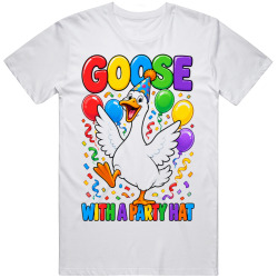 Goose with a Party Hat. Celebration Time T Shirt