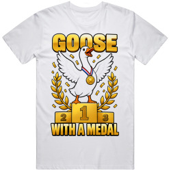 Goose with a Medal. Victory Celebration T Shirt