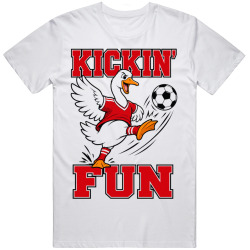 Goose with a Soccer Ball. Kickin' Fun T Shirt