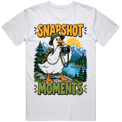 Goose with a Camera. Snapshot Moments T Shirt