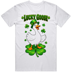 Goose in a Leprechaun Hat. St. Patrick’s Cheer T Shirt