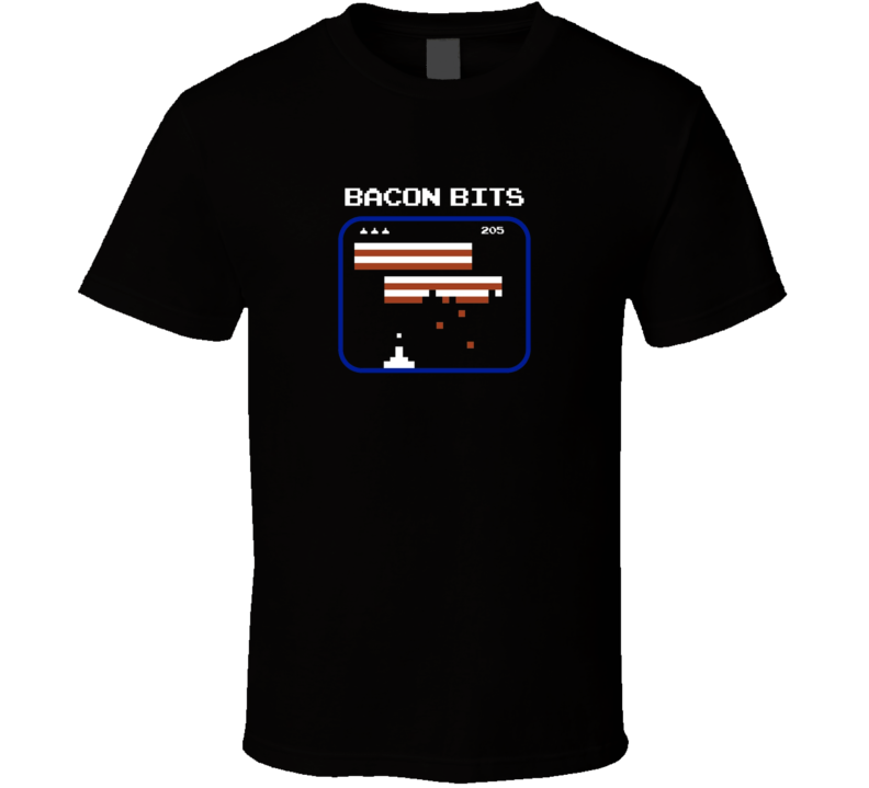 Bacon Bits Retro Gaming Space Shooter T shirt