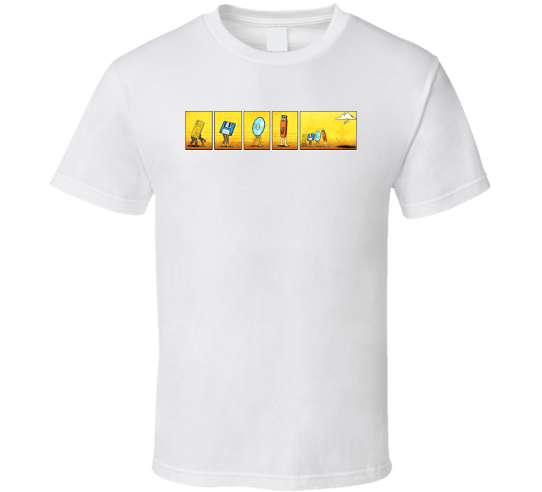 Digital Media Evolution Funny Geek Disk Disc USB Cloud T Shirt Digital Media Evolution Funny Geek Disk Disc USB Cloud T Shirt