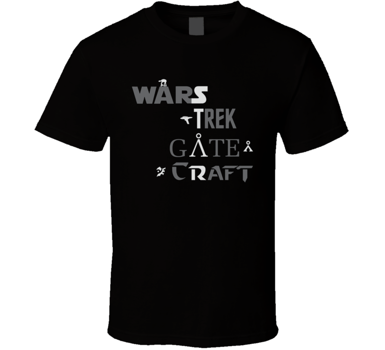 Star Wars Trek Gate Craft Fan Made Nerdy Geek T Shirt Star Wars Trek Gate Craft Fan Made Nerdy Geek T Shirt