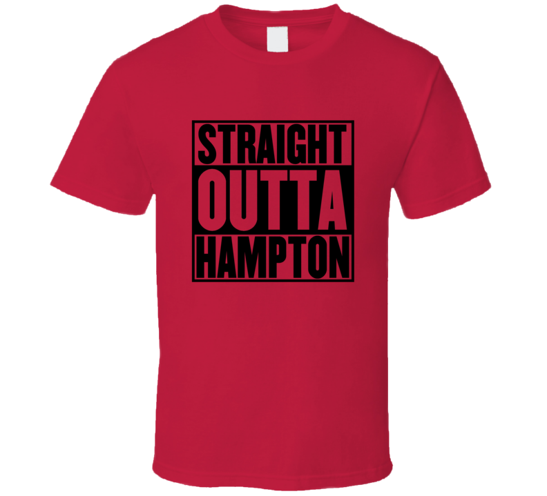 Straight Outta Hampton Custom 2 Black T Shirt Straight Outta Hampton Custom 2 Black T Shirt
