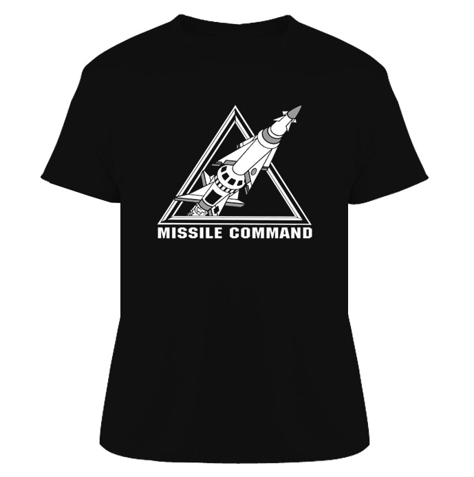 Missile Command Logo Video Game Retro 80s T Shirt