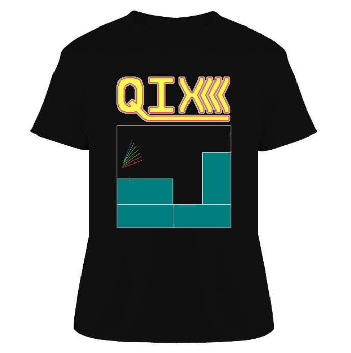 Qix Video Game Retro 80s T Shirt Qix Video Game Retro 80s T Shirt