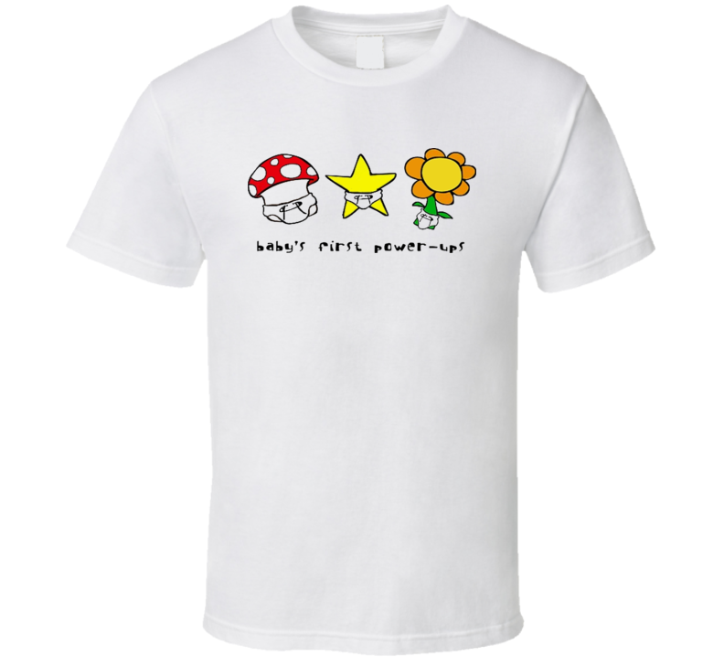 Baby's First Power Ups Retro Game 80s T Shirt Baby's First Power Ups Retro Game 80s T Shirt