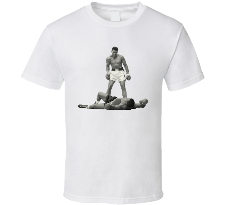 Muhammad Ali Over Sonny Liston 1965 Fighting Champion Iconic Photo T Shirt Muhammad Ali Over Sonny Liston 1965 Fighting Champion Iconic Photo T Shirt