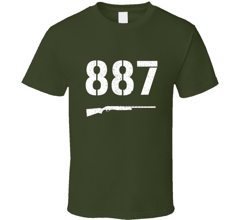 887 Shotgun Military Distressed T Shirt 887 Shotgun Military Distressed T Shirt