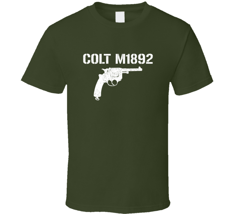 Colt M1892 Revolver Military Distressed T Shirt Colt M1892 Revolver Military Distressed T Shirt