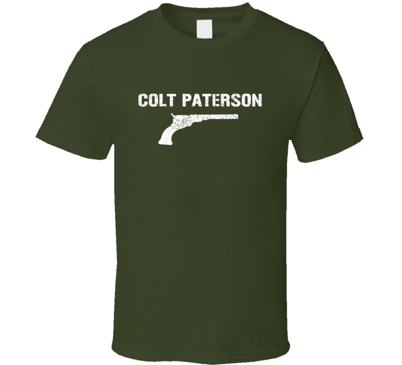 Colt Paterson Revolver Military Distressed T Shirt Colt Paterson Revolver Military Distressed T Shirt