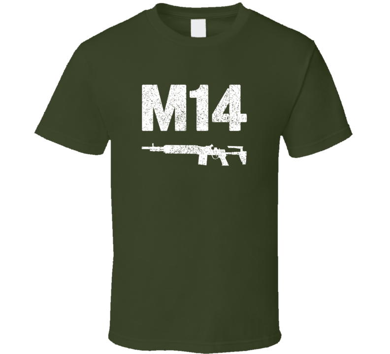 M14 Sniper Rifle Military Distressed T Shirt M14 Sniper Rifle Military Distressed T Shirt