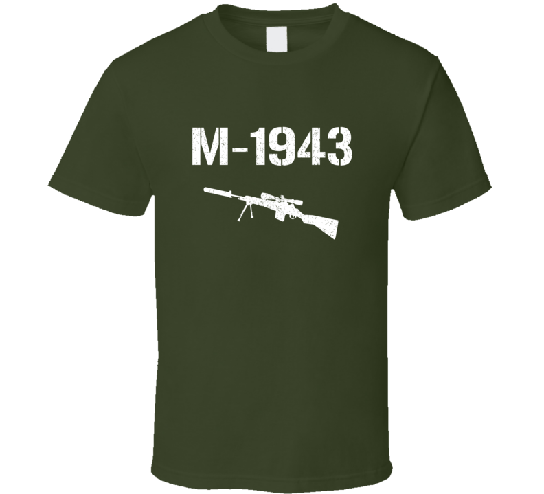M1943 Sniper Rifle Military Distressed T Shirt M1943 Sniper Rifle Military Distressed T Shirt
