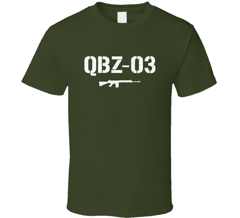 Qbz03 Rifle Military Distressed T Shirt Qbz03 Rifle Military Distressed T Shirt