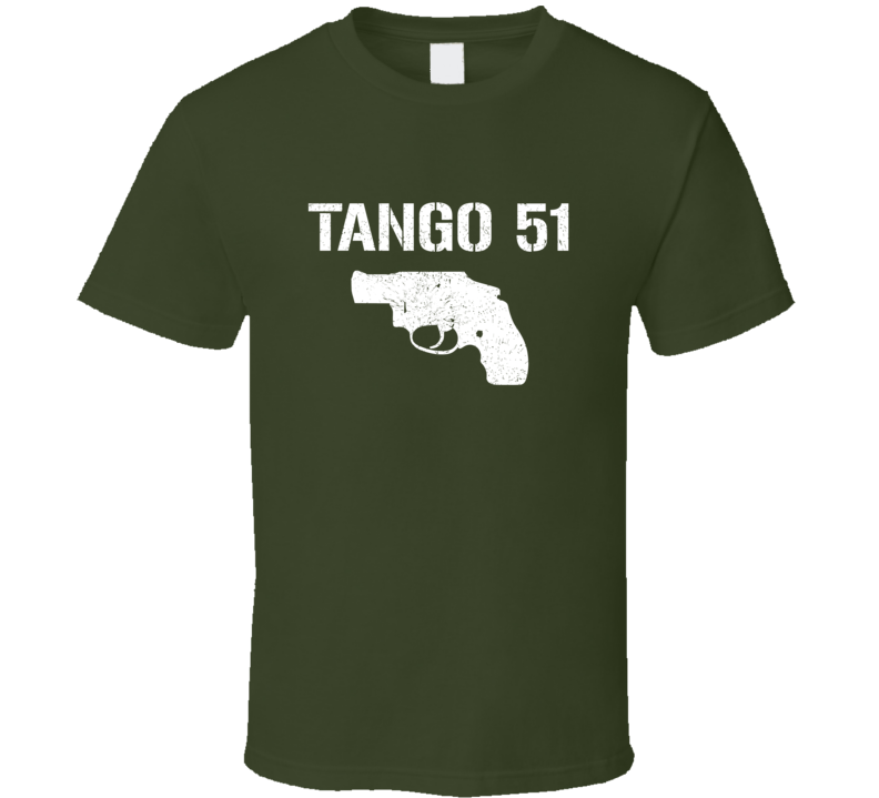 Tango 51 Revolver Military Distressed T Shirt Tango 51 Revolver Military Distressed T Shirt