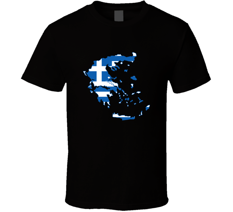 Greece Flag Map T Shirt Greece Flag Map T Shirt