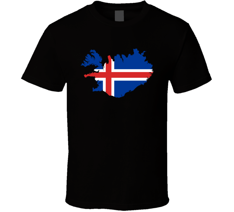Iceland Flag Map T Shirt Iceland Flag Map T Shirt